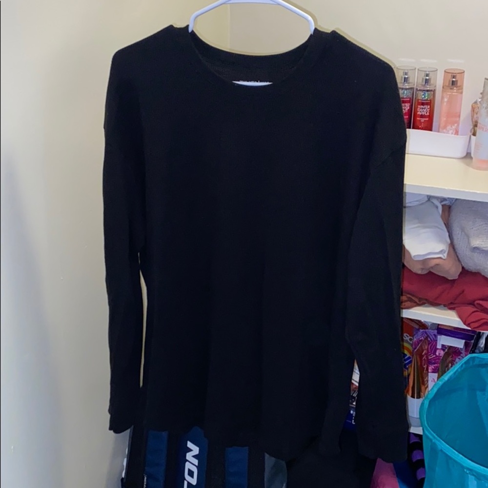 Black Waffle Knit